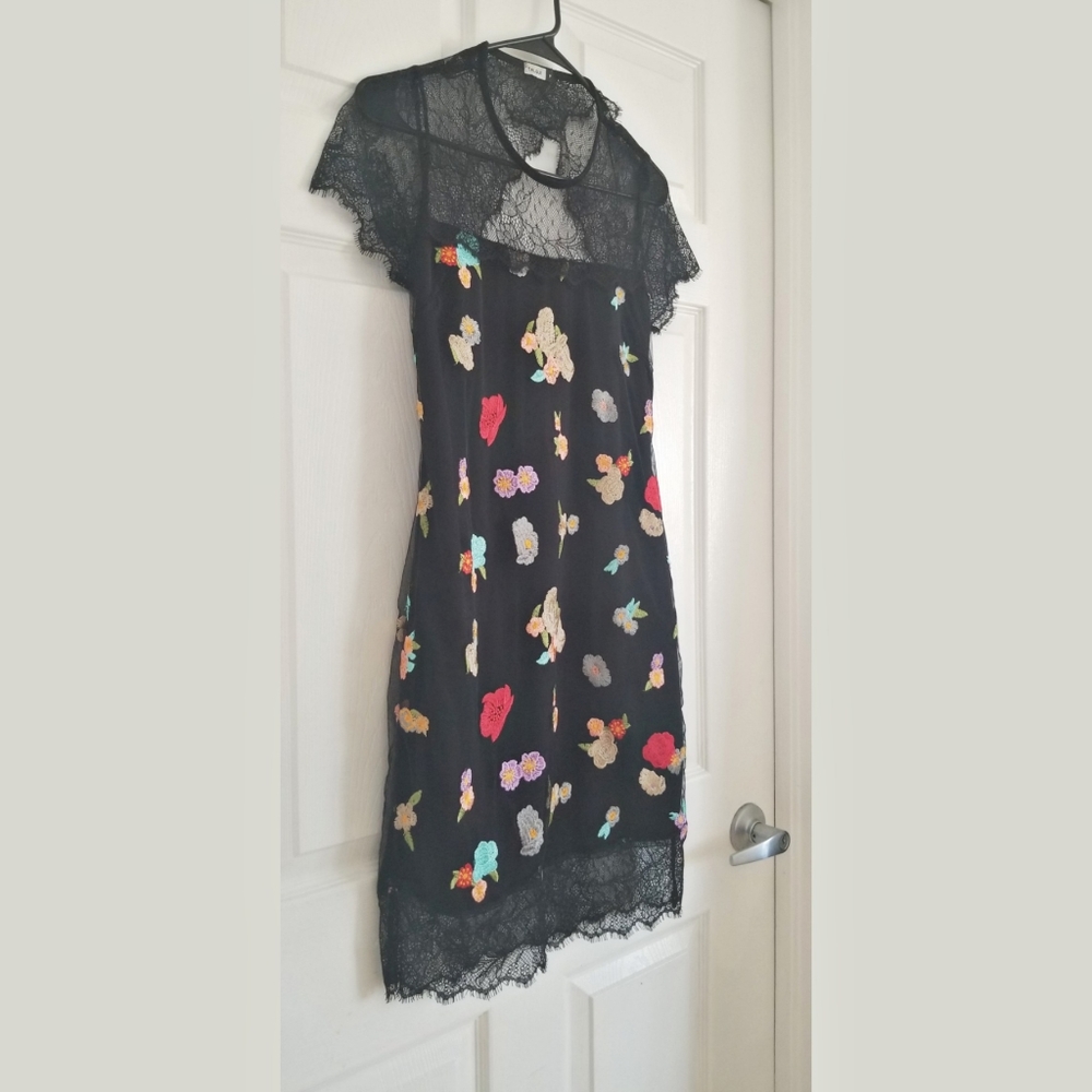 Flowery black dress